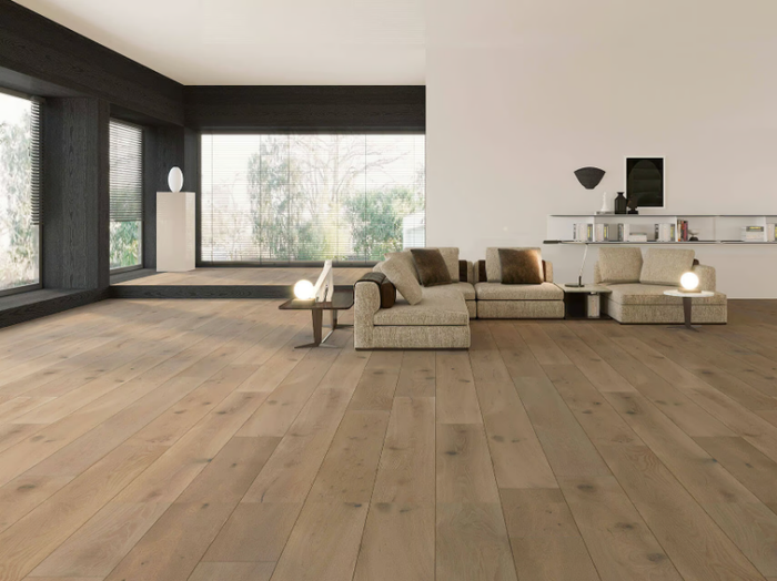 CHATAIGNE - Floating brushed wooden parquet _ Décoplus Parquets